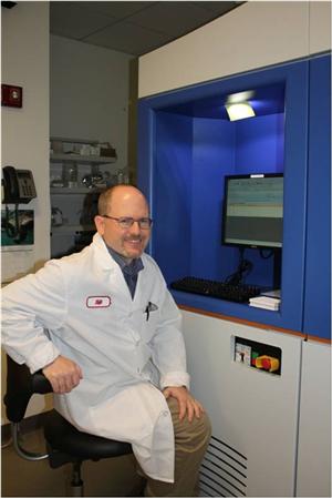 Mr. Ulmer At the Robot Lab 